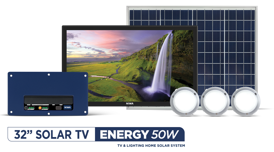 NIWA-32'-Satellite-TV-&-ENERGY-50W-Solar-System